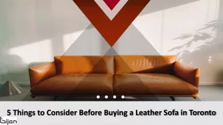 5 Things to Consider Before Buying a Leather Sofa in Toronto