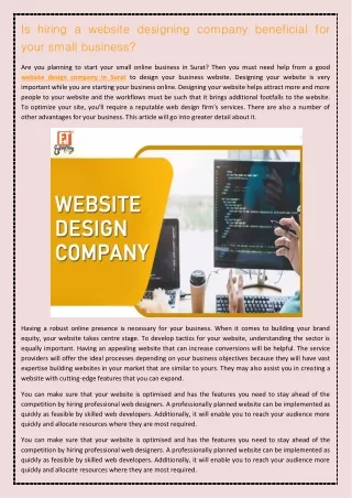 Is hiring a website designing company beneficial for your small business