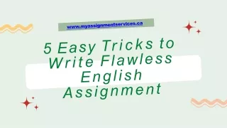 5 Easy Tricks to Write Flawless English Assignment