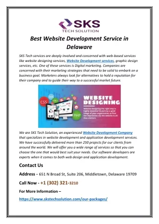 Best Website Development Service in Delaware | SKS Tech Solution