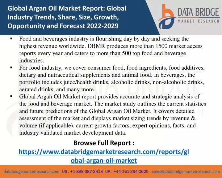 global argan oil market report global industry