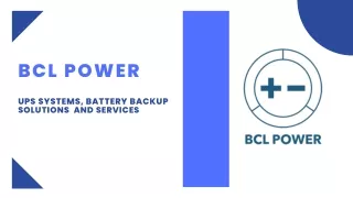 BCL Power - UPS Battery Services