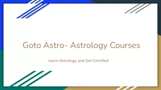 Goto Astro- Astrology Courses