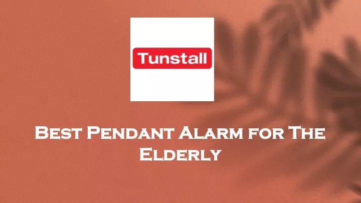 best pendant alarm for the elderly