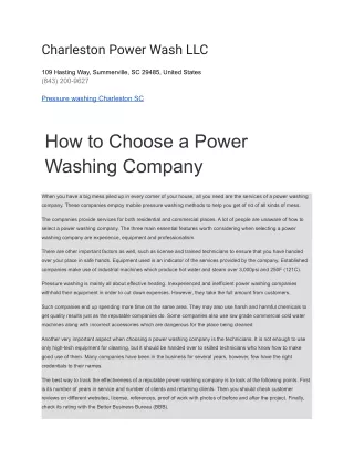 Charleston Power Wash LLC