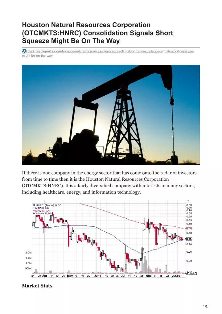 houston natural resources corporation otcmkts