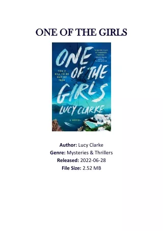One of the Girls by Lucy Clarke PDF Download