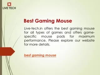 Best Gaming Mouse  Live-tech.in