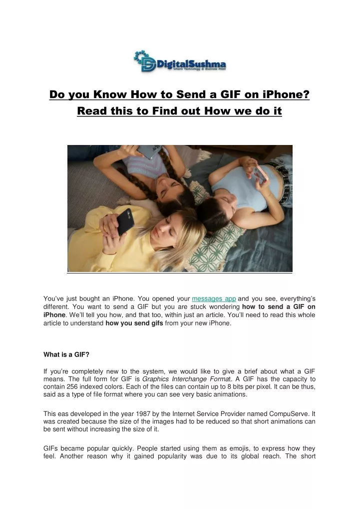 do you know how to send a gif on iphone read this