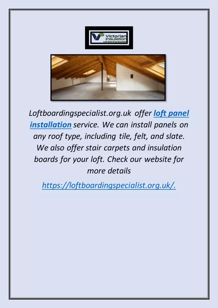 loftboardingspecialist org uk offer loft panel