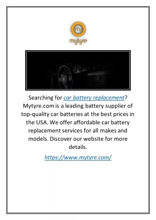 searching for car battery replacement mytyre