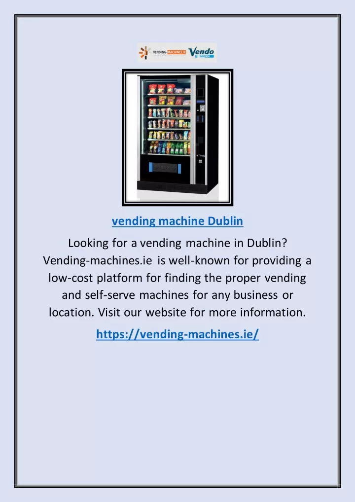 vending machine dublin