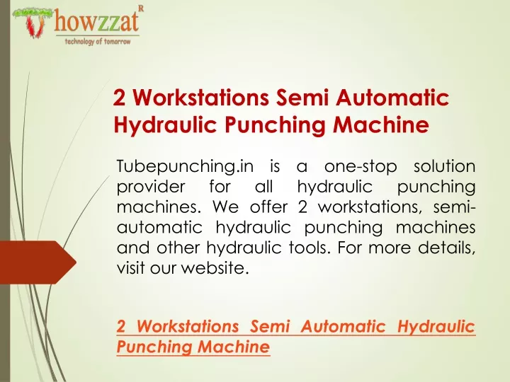 2 workstations semi automatic hydraulic punching machine