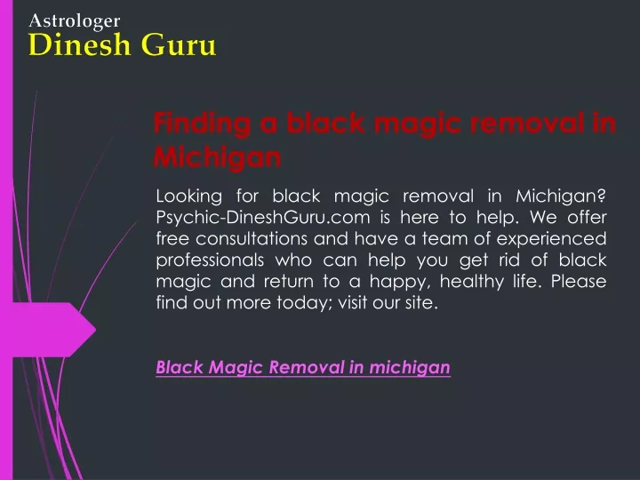 finding a black magic removal in michigan