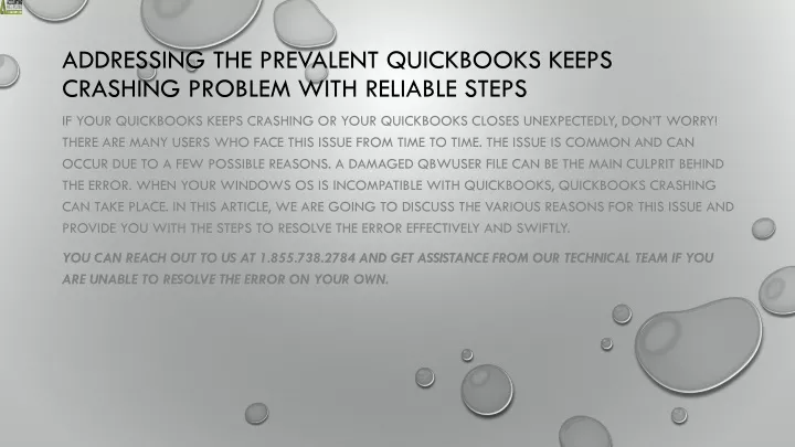 addressing the prevalent quickbooks keeps crashing problem with reliable steps