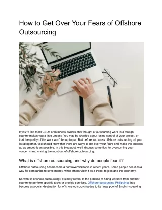 how to get over your fears of offshore outsourcing