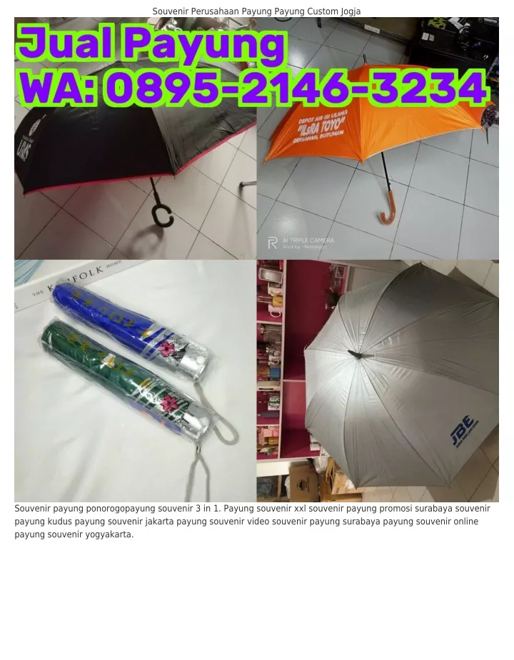 souvenir perusahaan payung payung custom jogja