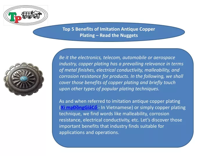 top 5 benefits of imitation antique copper