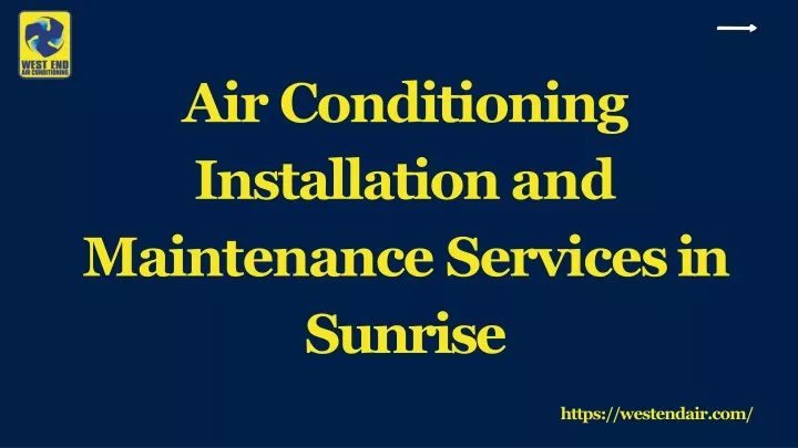 air conditioning installation and maintenance