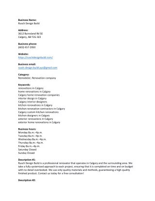 business name rusch design build address 3612