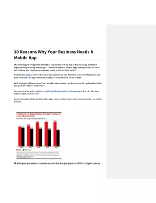 10 reasons why your business needs a mobile app