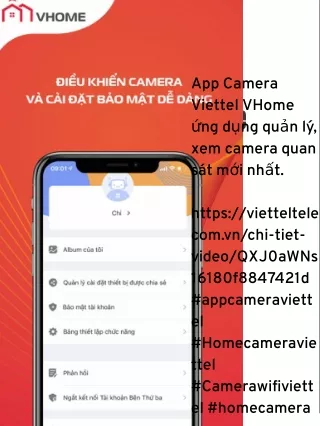 App Camera Viettel VHome ứng dụng quản lý, xem camera quan sát mới nhất.