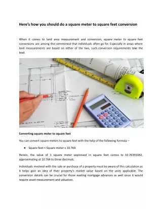 here s how you should do a square meter to square