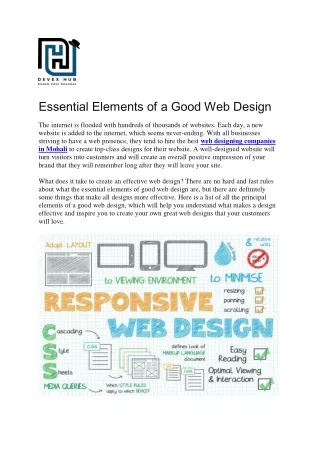 Essential Elements of a Good Web Design