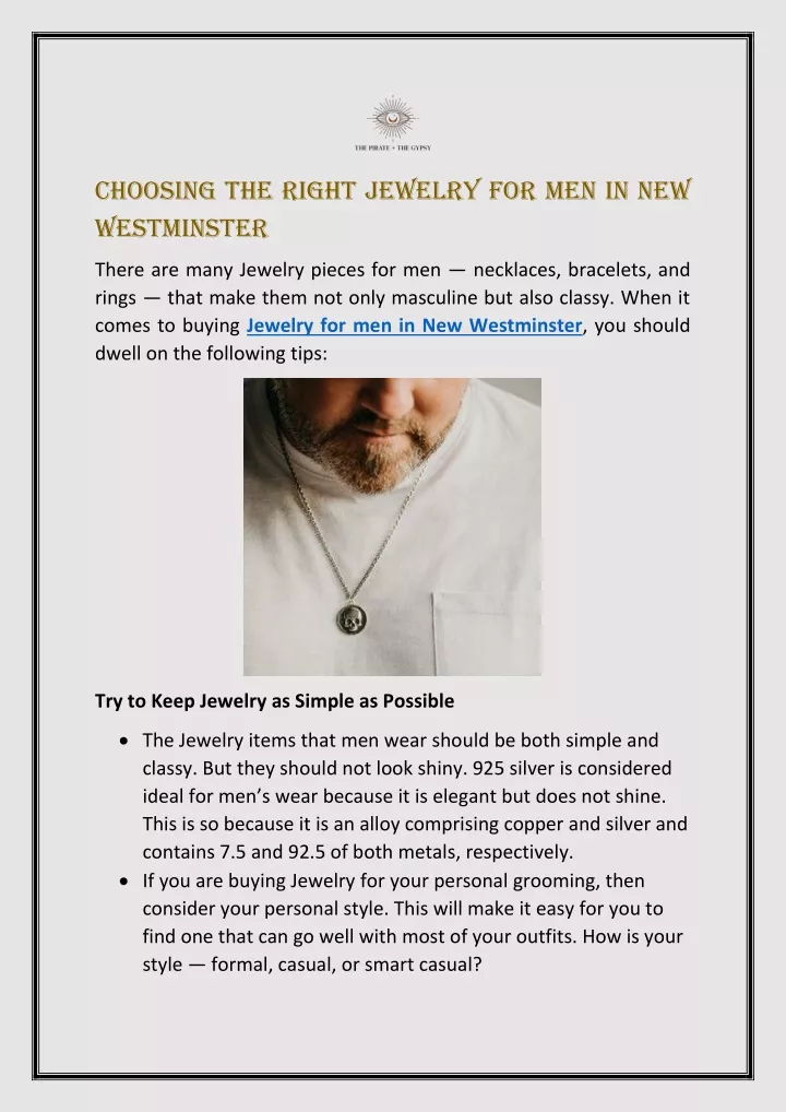 choosing the right jewelry