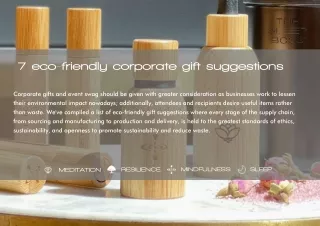 7 eco-friendly corporate gift suggestions