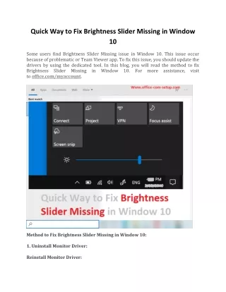 quick way to fix brightness slider missing