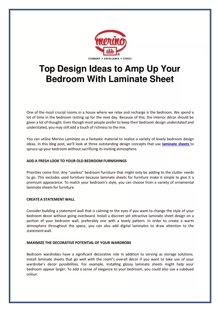 top design ideas to amp up your bedroom with laminate sheet