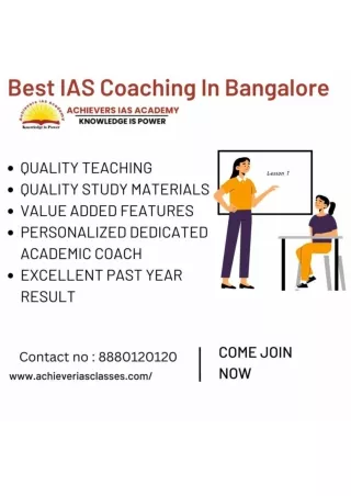 Best IAS Coaching  In Bangalore Achievers IAS Academy