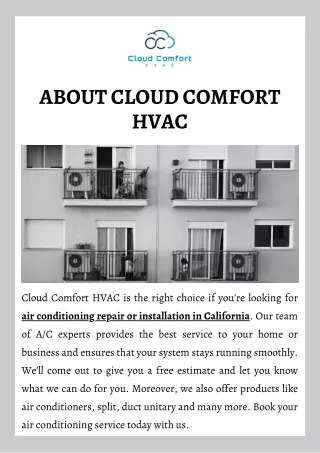 About Cloud Comfort HVAC