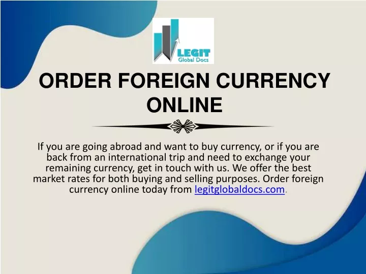 order foreign currency online