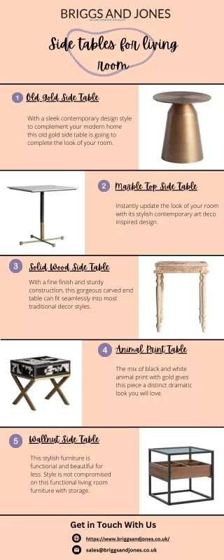Side tables for living room