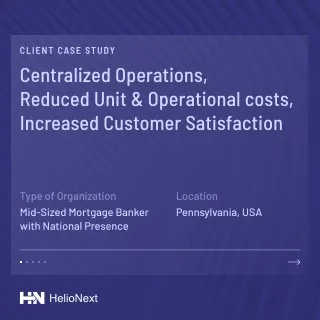 Centralized Operations, Reduced Unit and Operational Costs