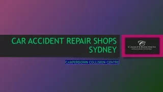 Car Accident Repair Shops Sydney
