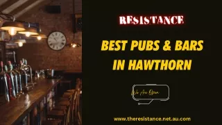 Best Pubs & Bars in Hawthorn - The Resistance Bar and Burgers