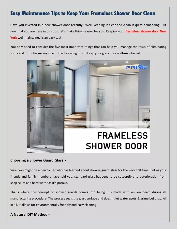 easy maintenance tips to keep your frameless