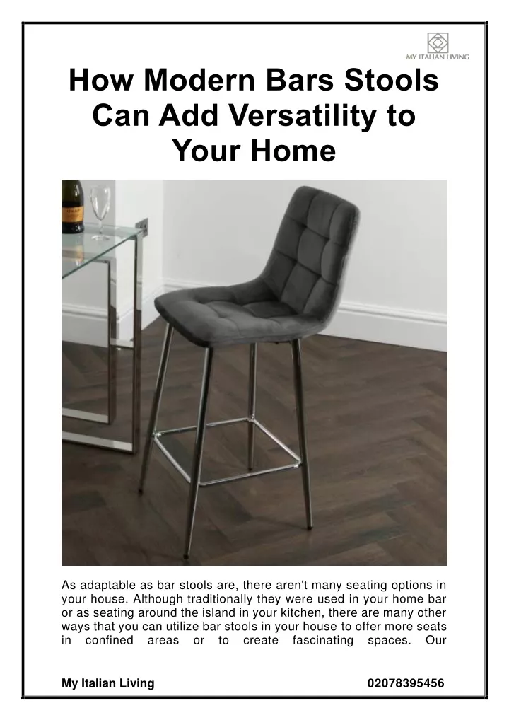 how modern bars stools can add versatility
