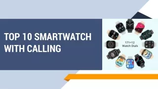 Top 10 smart watch with calling