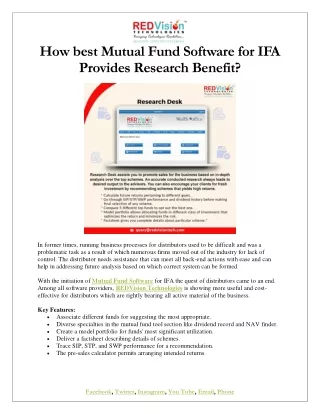 how best mutual fund software for ifa provides