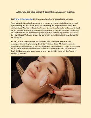 Alles, was Sie über Diamant-Dermabrasion wissen müssen