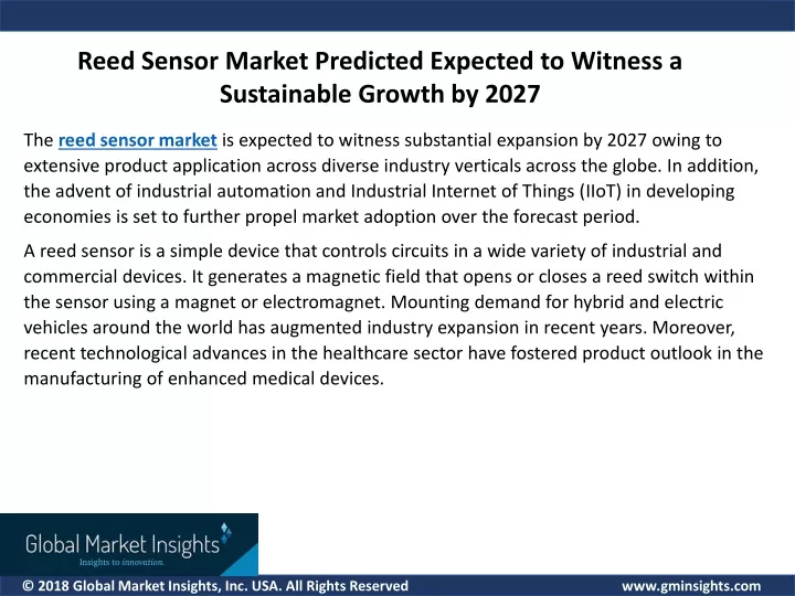 reed sensor market predicted expected to witness