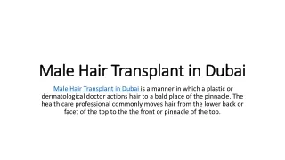 Male Hair Transplant in Dubai