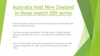 Online Matches & Highlights for the New Zealand Tour of Australia 2022 - SonyLIV