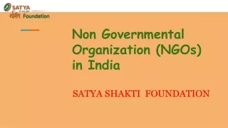 Non Governmental Organization (NGOs) in India