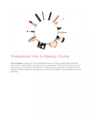 professional intro to makeup course
