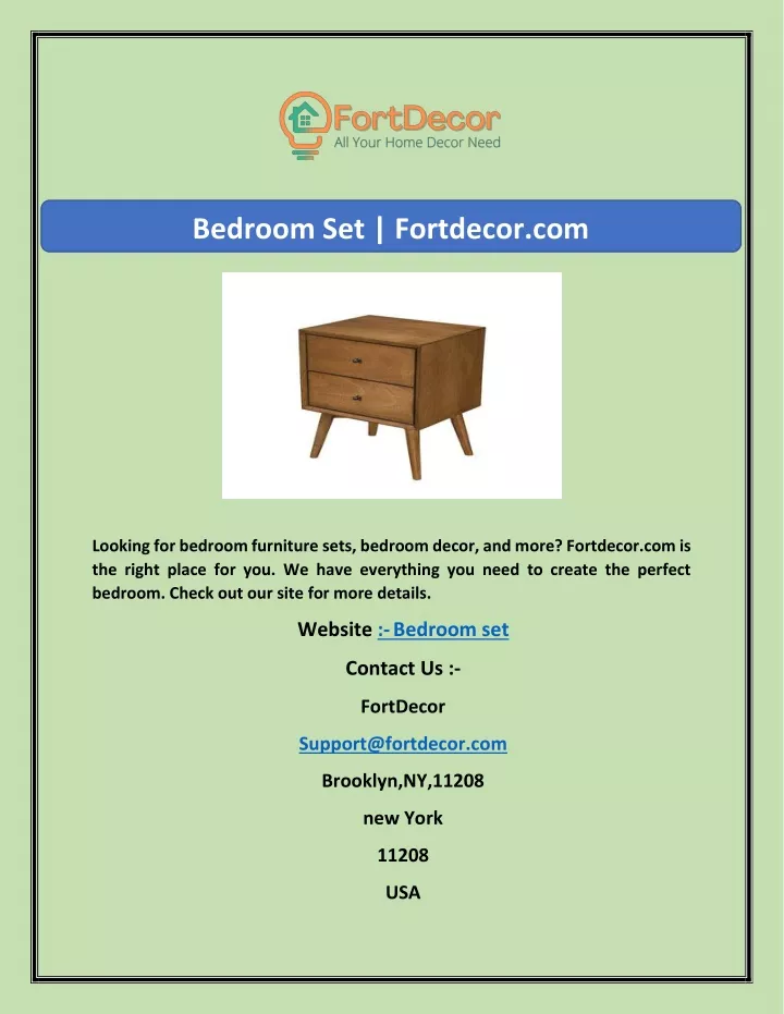 bedroom set fortdecor com